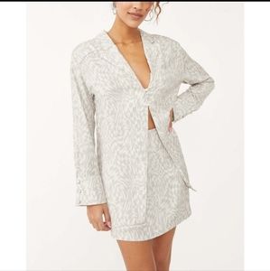 NWT Free People Beatrice Set Silver Combo